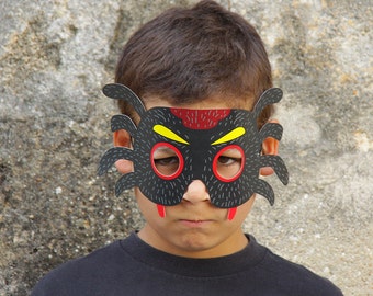 SPIDER Paper Mask - Kids Halloween Costume - Printable Mask