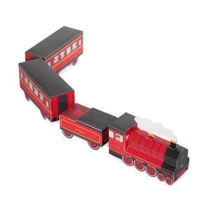 Train Paper Toy - DIY Paper Craft Kit - 3D Model Paper Figure