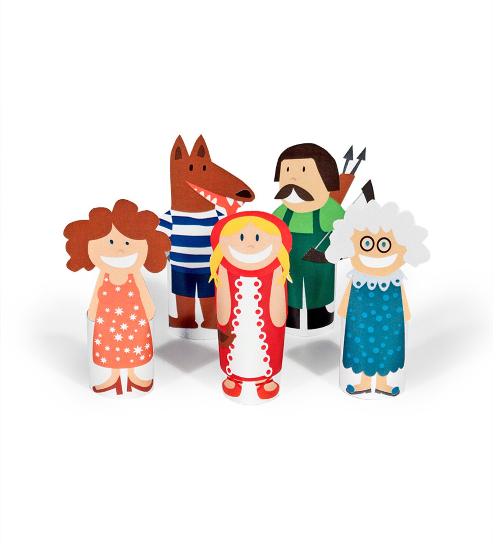 Little Red Riding Hood Paper Finger Puppets PRINTABLE PDF - Etsy