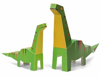 Maxi Diplodocus Paper Toys - DIY Paper Craft Kit - 3D Paper Animals - Kids Dinosaur - 3D Model Paper Figure