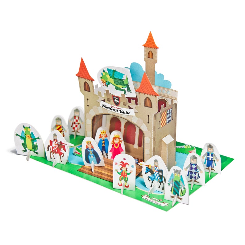 Medieval Castle Paper Theater DIY Paper Craft Kit Puppets image 1