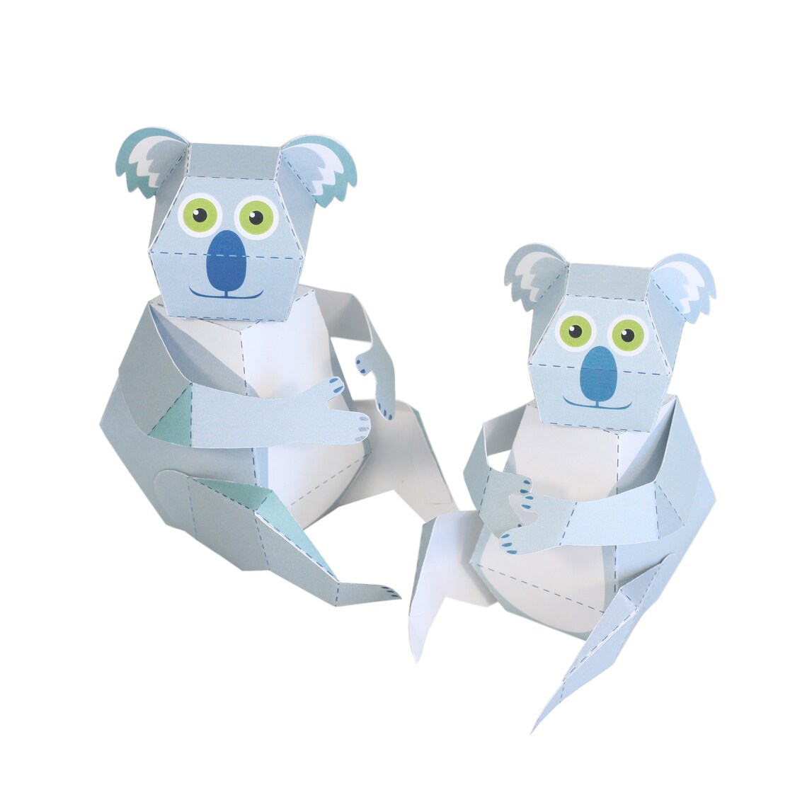 Maxi Koala Paper Toys DIY Paper Craft Kit 3D Paper Animals Etsy