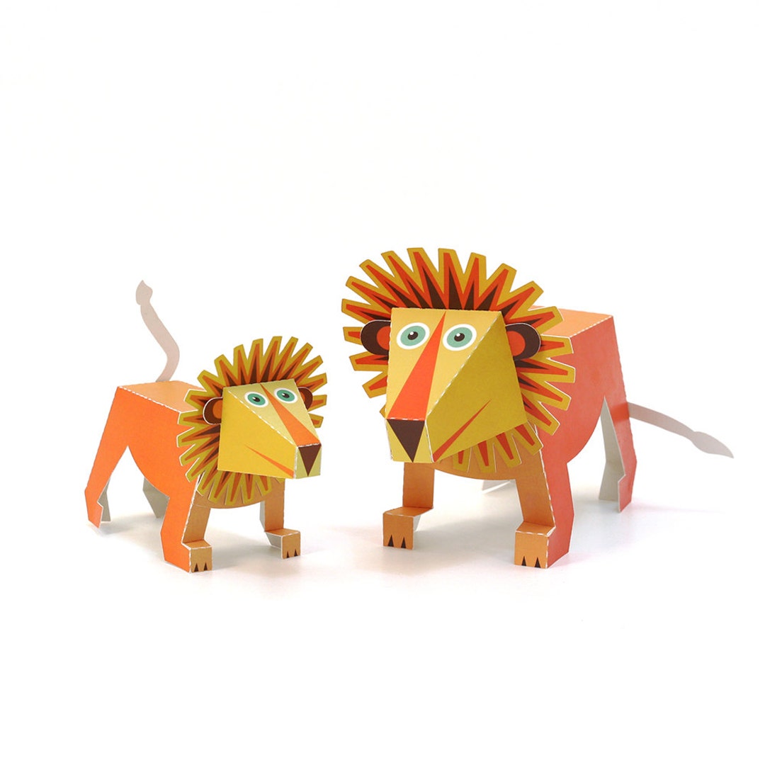 Maxi Lion Paper Toys DIY Paper Craft Kit 3D Paper Animals - Etsy Australia Maxi Lion Paper Toys DIY Paper Craft Kit 3D Paper Animals - Etsy Australia