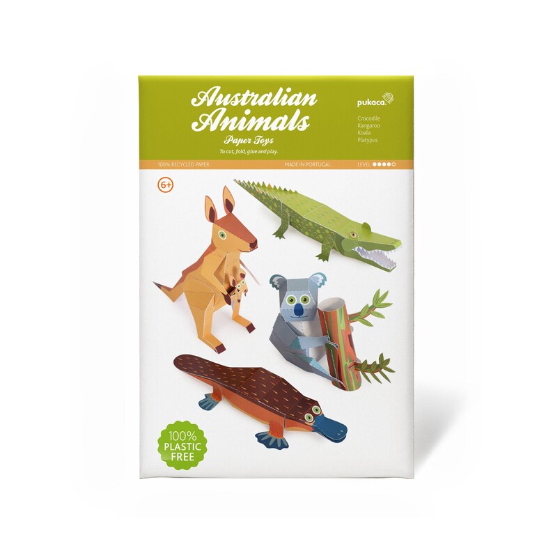 Australian Animals Paper Toys DIY Paper Craft Kit 3D Paper Etsy