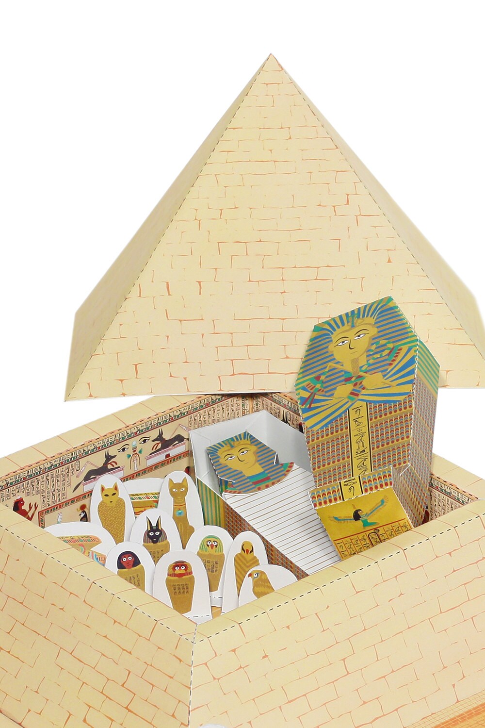 Pyramid Paper Toy DIY Paper Craft Kit 3D Model Paper Etsy