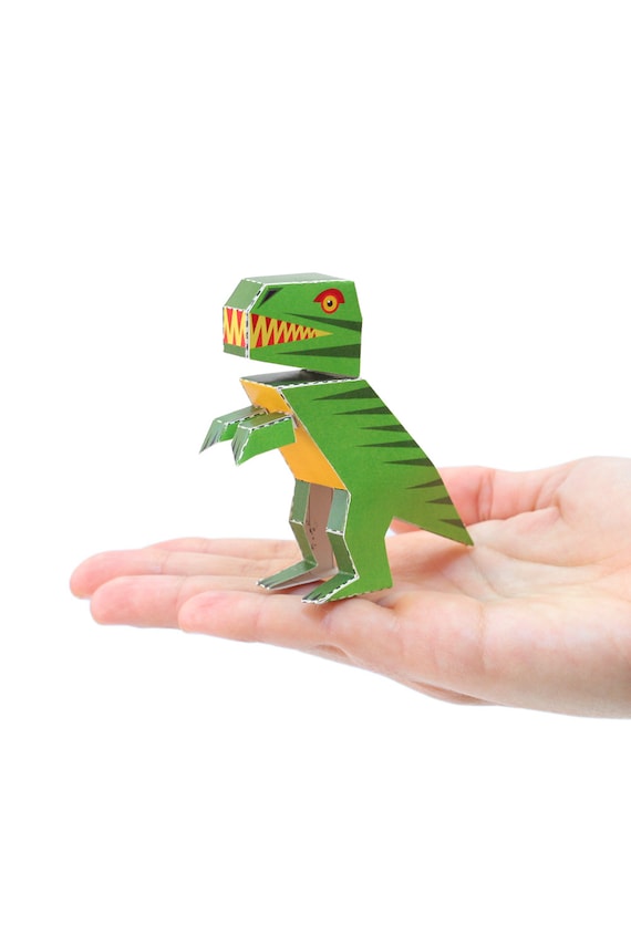 3D Model Paper Figure T-REX Paper Craft Postcard