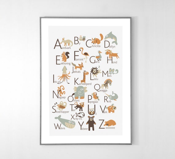 AFRIKAANS Alphabet Poster With Animals From A to Z BIG POSTER - Etsy AFRIKAANS Alphabet Poster With Animals From A to Z BIG POSTER - Etsy