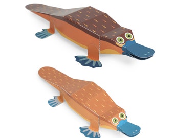 Maxi Platypus Paper Toys - DIY Paper Craft Kit - 3D Paper Animals