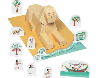 Sphinx Paper Toy - Paper Toy - DIY Paper Craft Kit - School Project