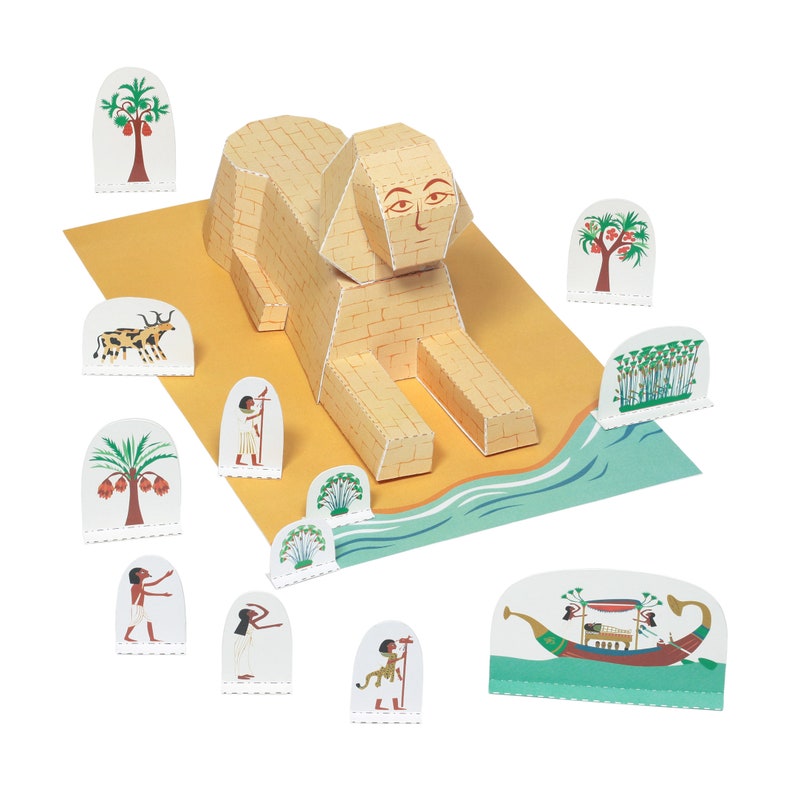 Sphinx Paper Toy Paper Toy DIY Paper Craft Kit School Project image 1