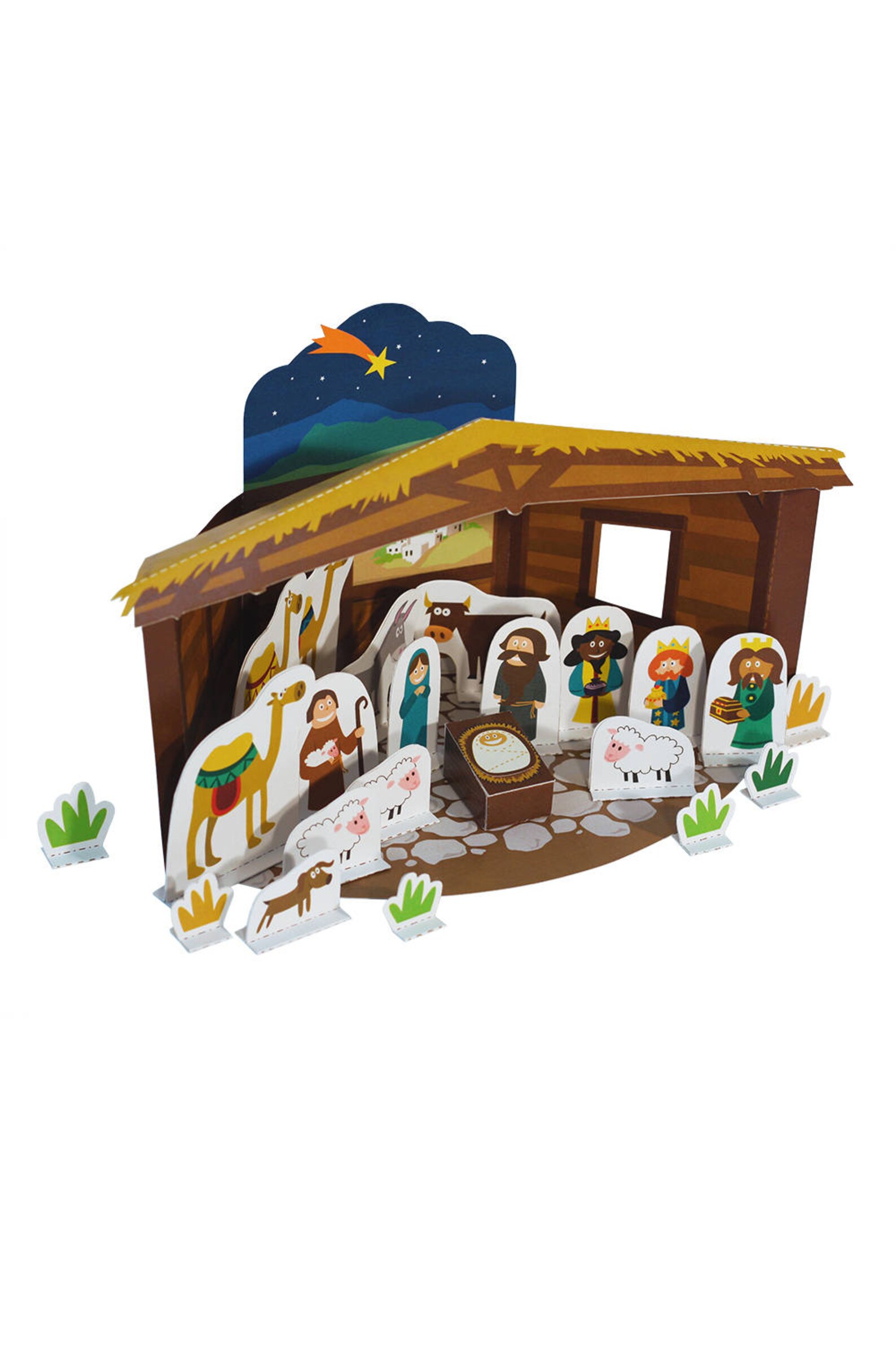 Nativity Scene Paper Theater DIY Paper Craft Kit Paper Toy - Etsy