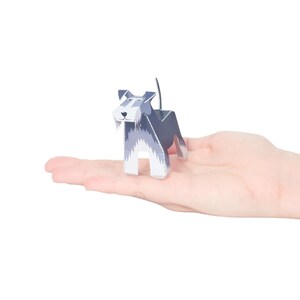 Carte postale artisanale en papier SCHNAUZER — À ASSEMBLER