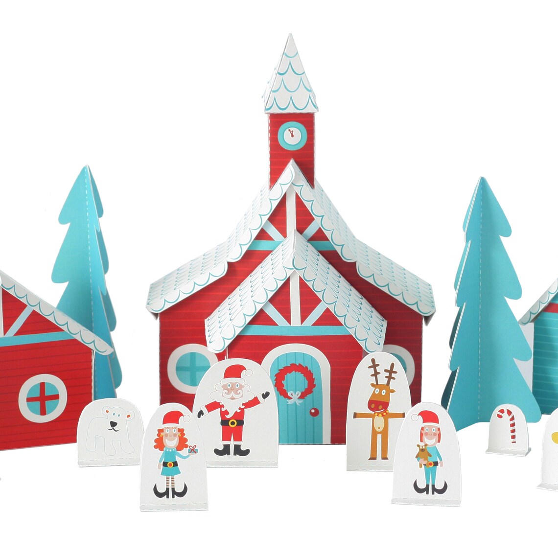 Paper Christmas Village Kit 