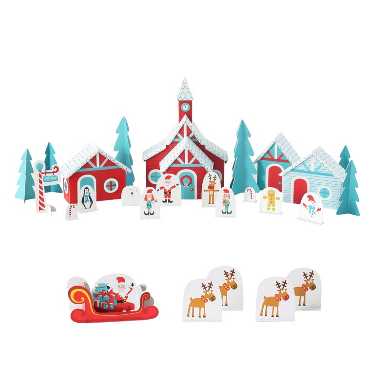 Paper Christmas Village Kit 