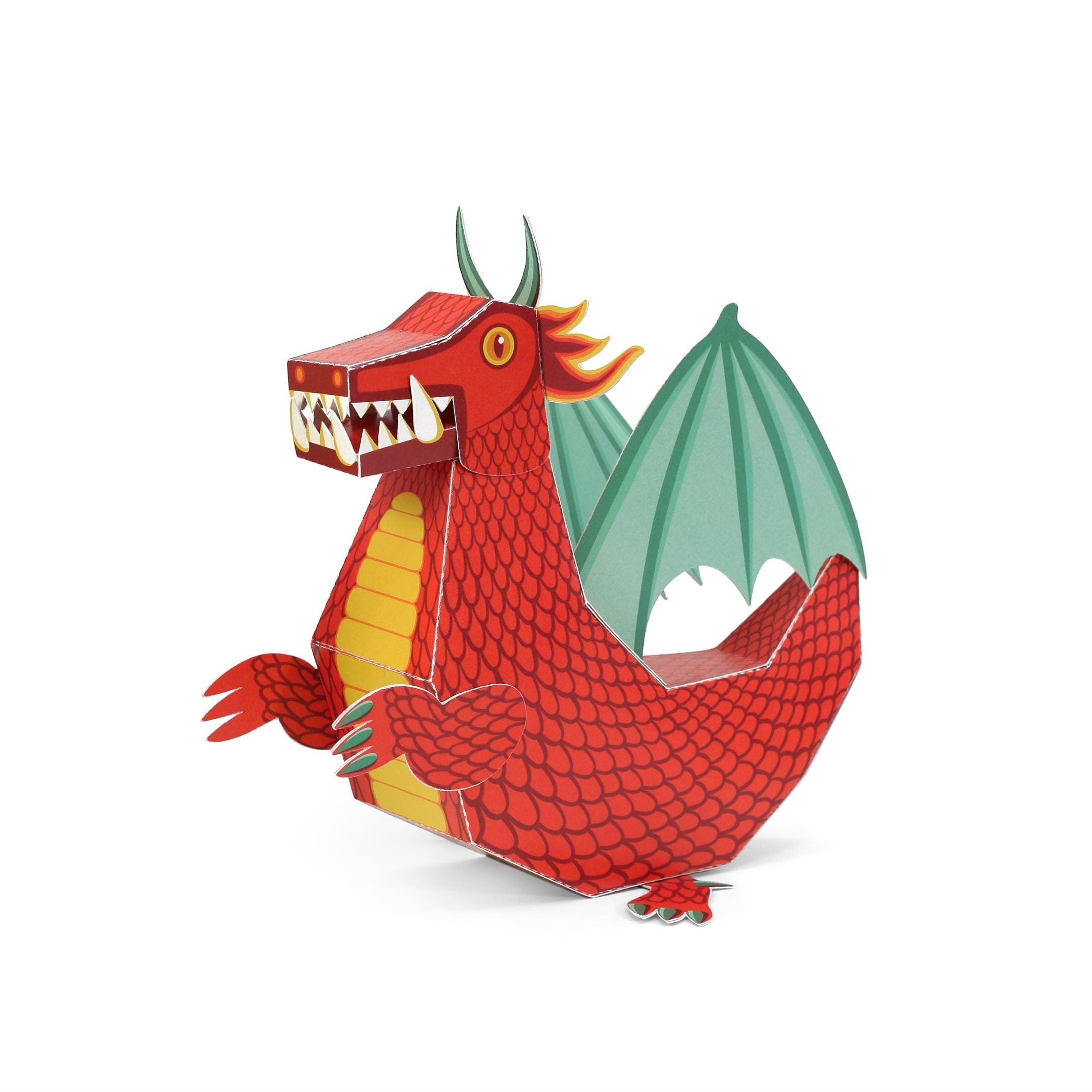 Origami Book 3D Dragon Island Paper Sculpture Kit - DIY Origami Craft With  Pre-Cut Pieces For Wall Decor Low Poly Wall Decor, image size:2150x2150
