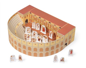 Roman Theater Paper Toy - DIY Paper Craft Kit - School Project