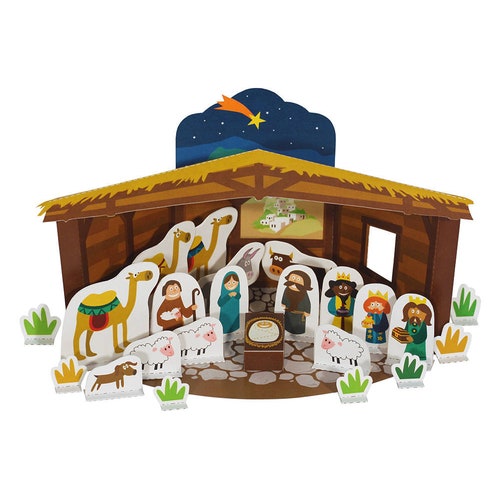 Nativity Scene Paper Theater DIY Paper Craft Kit Paper Toy - Etsy