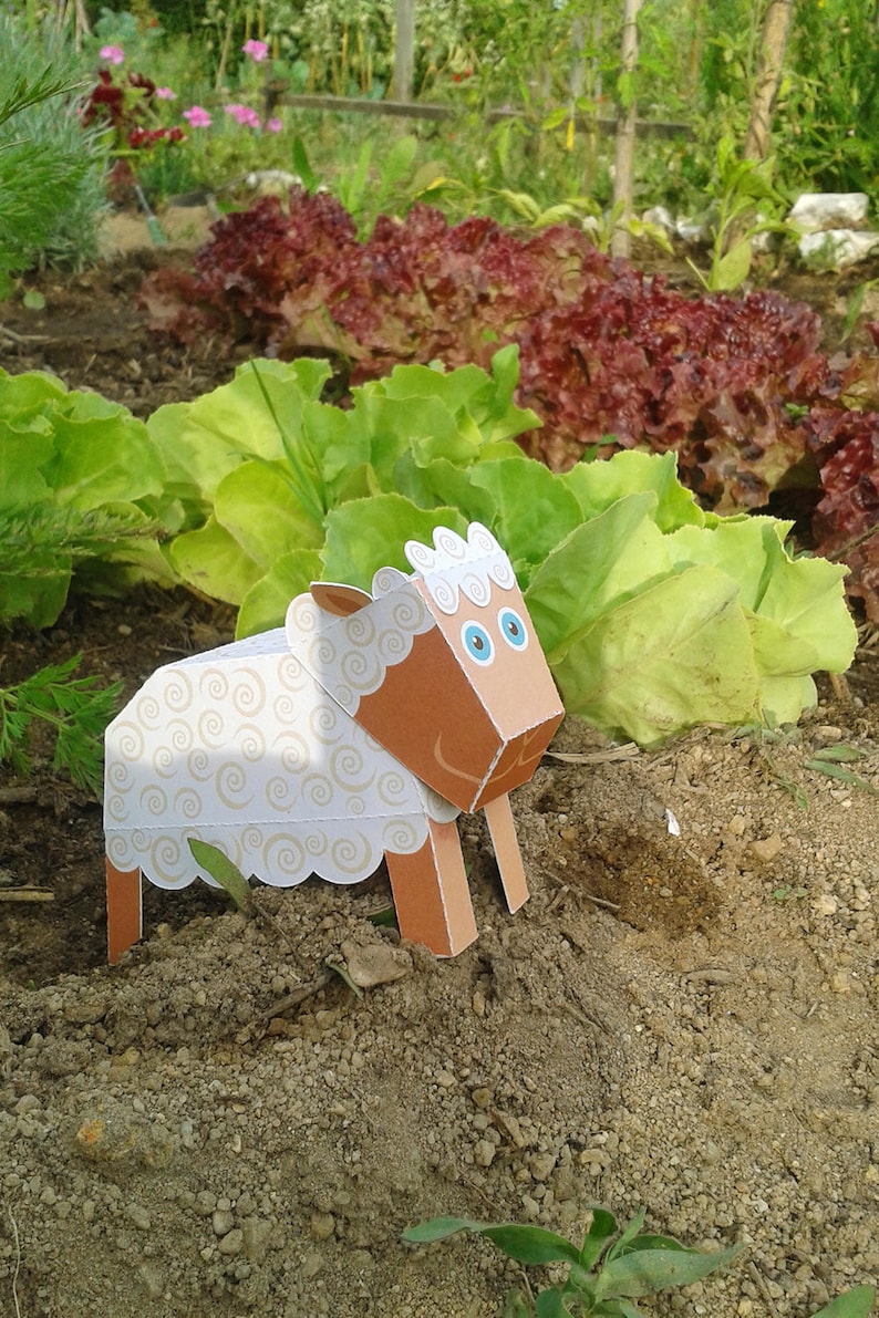 Farm Animals Paper Toys DIY Paper Craft Kit 3D Paper Etsy