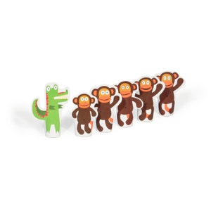 Five Little Monkeys Swinging in the Tree Paper Finger Puppets PRINTABLE PDF Toy DIY Craft Kit Paper Toy Party Favor Nursery Rhyme image 5