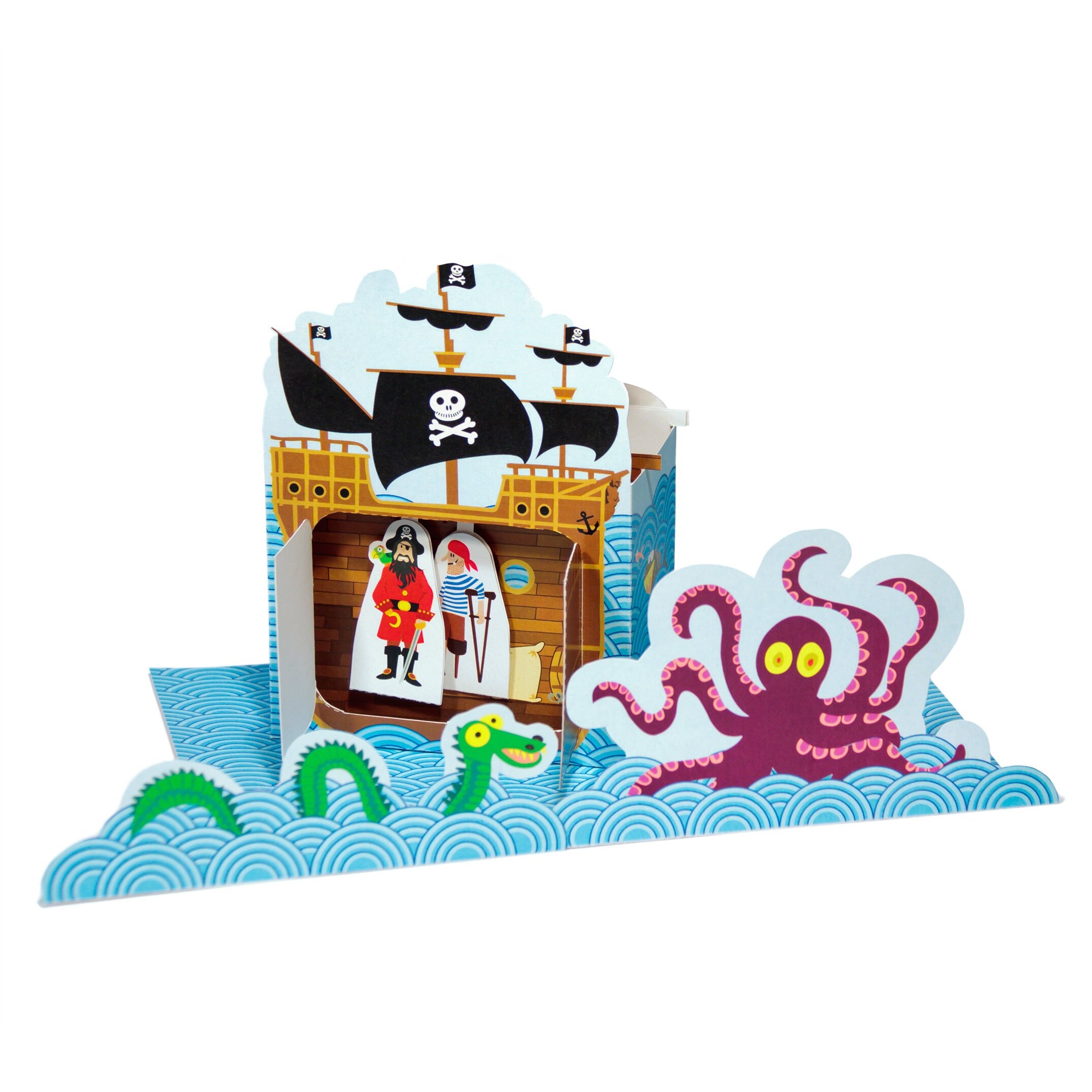 Pirates Paper Theater Diy Paper Craft Kit Puppets Paper Etsy