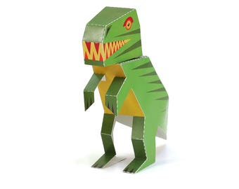 Juguetes de papel Maxi T-Rex: Kit de manualidades de dinosaurios