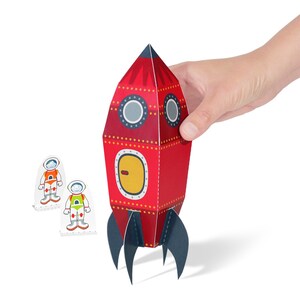 Rocket Paper Toy - DIY Paper Craft Kit - 3D Model Paper Figure - School Project