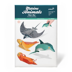 Marine Animals Paper Toys DIY Paper Craft Kit 3D Paper Animals image 2