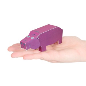 Postal artesanal de papel HIPPO — PARA MONTAR