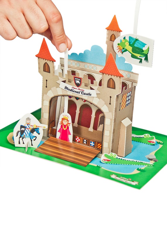 Medieval Castle Paper Theater Diy Paper Craft Kit Puppets Etsy Medieval Castle Paper Theater Diy Paper Craft Kit Puppets Etsy