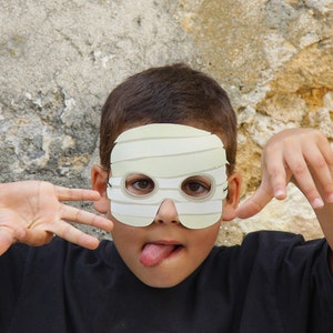 MUMMY Paper Mask - Kids Halloween Costume - Printable Mask