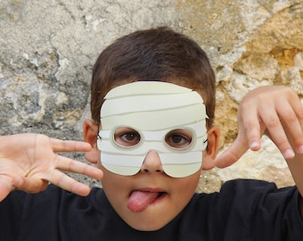 MUMMY Paper Mask - Kids Halloween Costume - Printable Mask