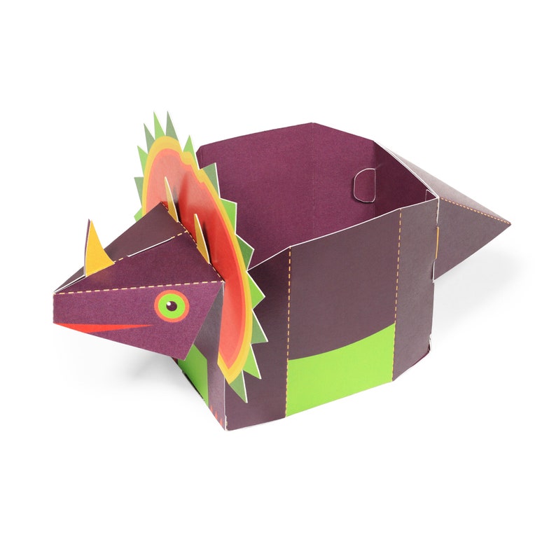 Dinosaurs Desk Organizers DIY Papercraft Kit 4 Desk Dinosaurs image 9