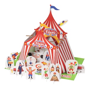 Circus Paper Theater - DIY Paper Craft Kit - Kids Craft Kit - Puppets - Paper Toy - 3D Model Paper Figure