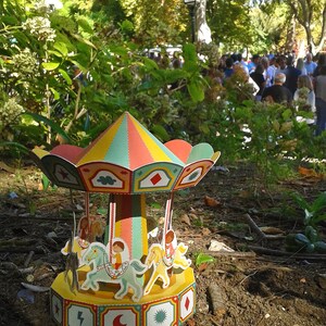 Carousel Paper Toy: Movable 3D Model Craft Kit - Etsy