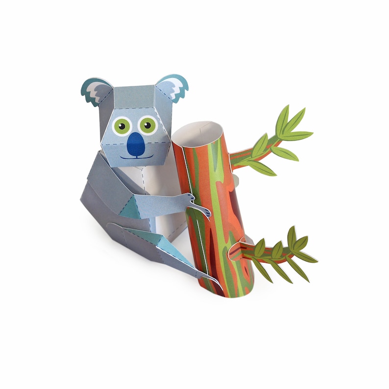 Australian Animals Paper Toys DIY Paper Craft Kit 3D Paper Etsy