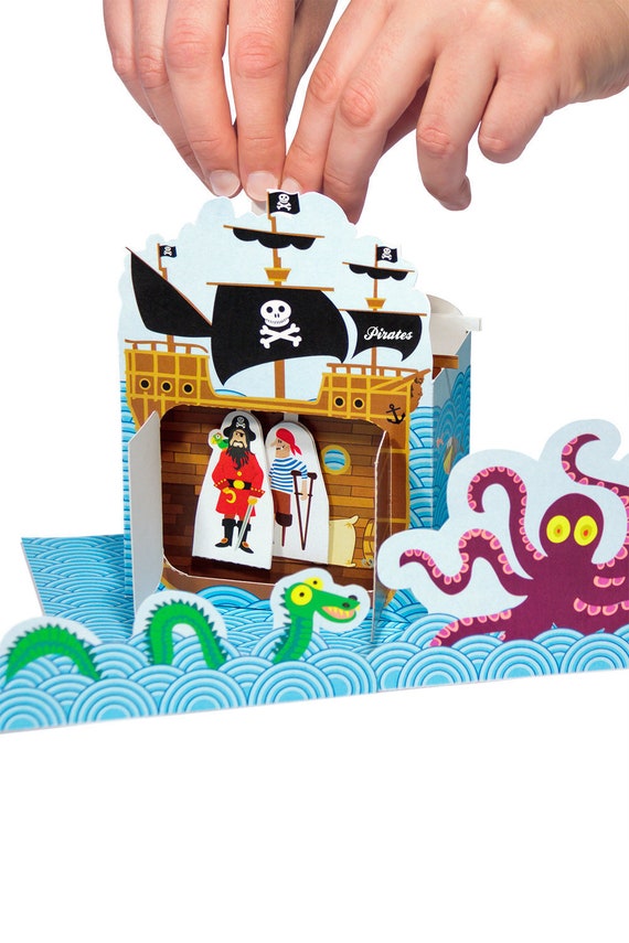 Pirates Paper Theater Diy Paper Craft Kit Puppets Paper Etsy Pirates Paper Theater Diy Paper Craft Kit Puppets Paper Etsy