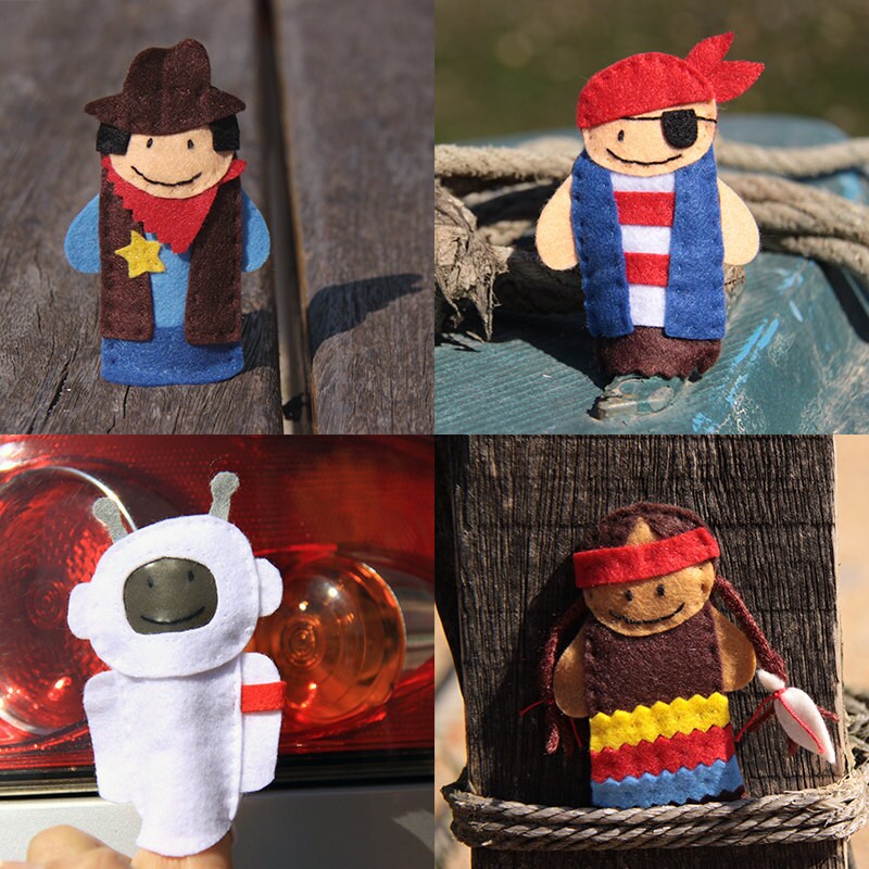 Fantastic Heroes Finger Puppets Bag 5 Felt Finger Puppets Etsy