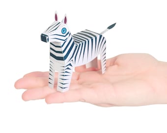 ZEBRA Paper Craft Postcard — TO ASSEMBLE