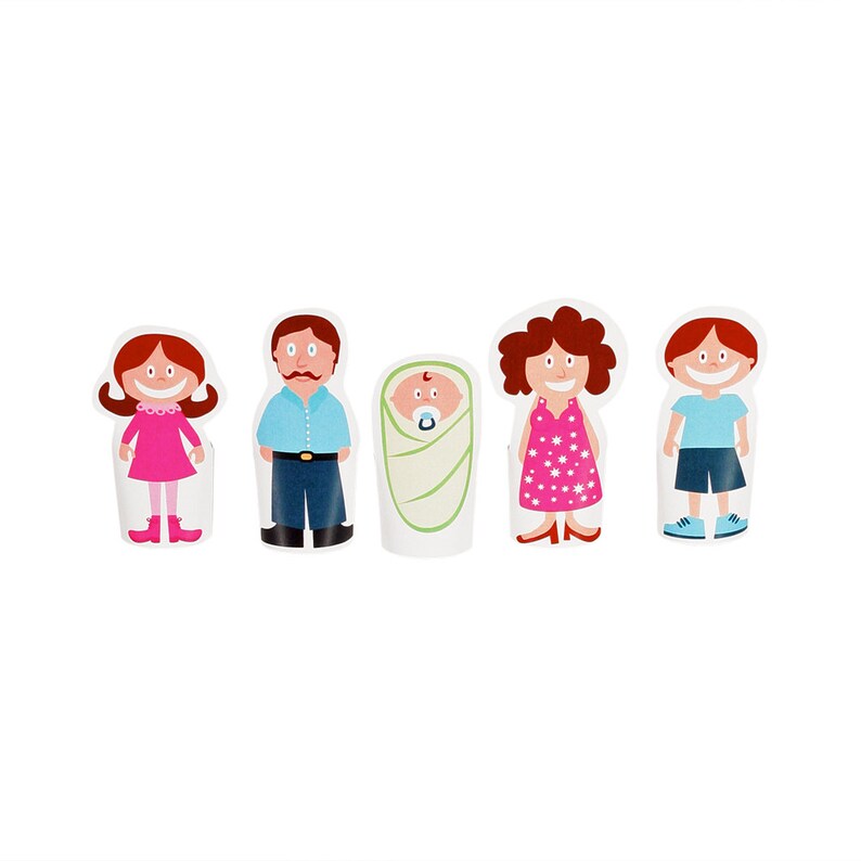 Finger Family Paper Finger Puppets PRINTABLE PDF Toy DIY Etsy Finger Family Paper Finger Puppets PRINTABLE PDF Toy DIY Etsy