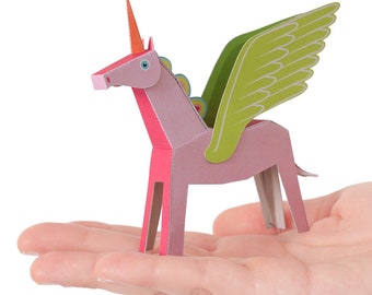 Pink Pegacorn Postkarte — ZUM MONTIEREN