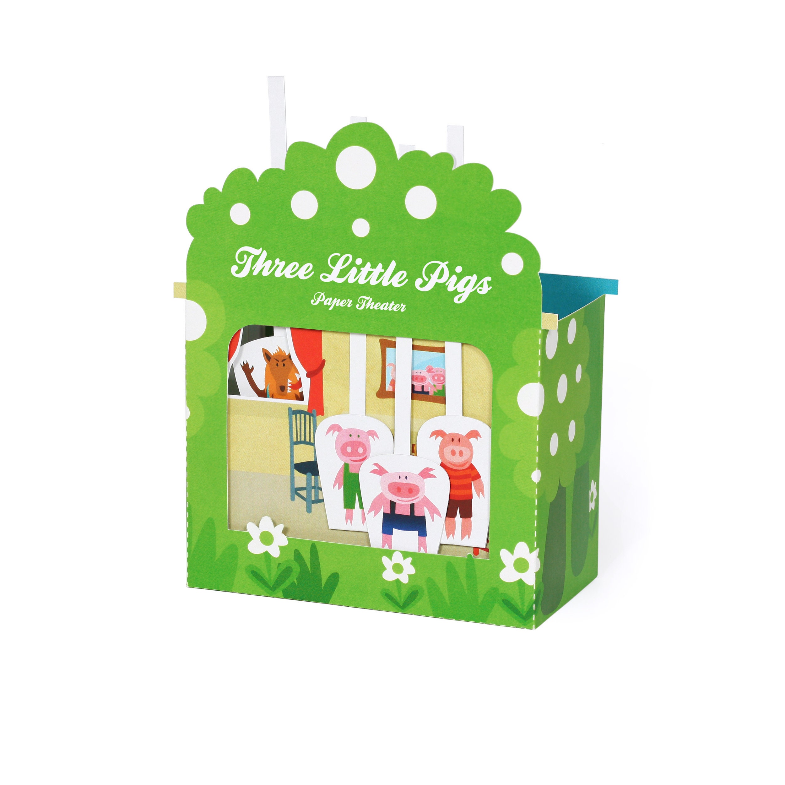 Three Little Pigs Paper Theater Diy Paper Craft Kit Paper Etsy