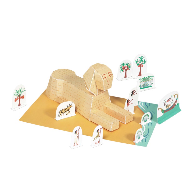 Sphinx Paper Toy Paper Toy DIY Paper Craft Kit School Project image 5