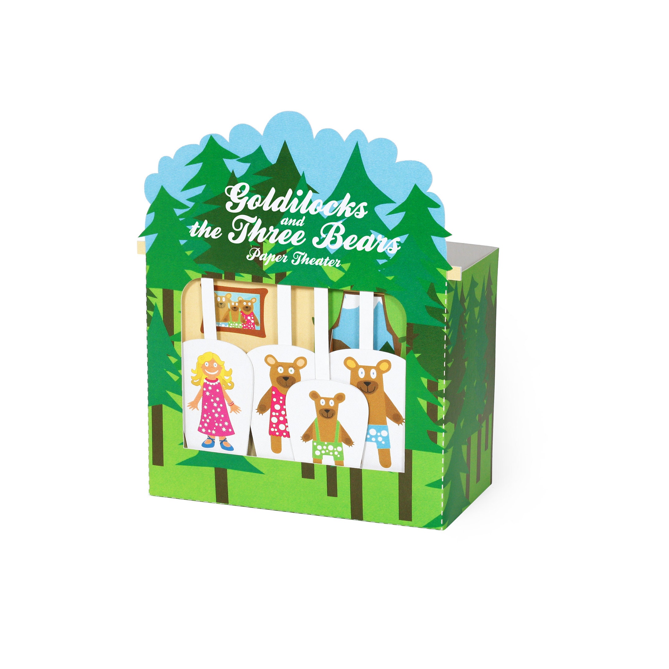 Goldilocks And The Three Bears Paper Theater Diy Paper Craft Etsy