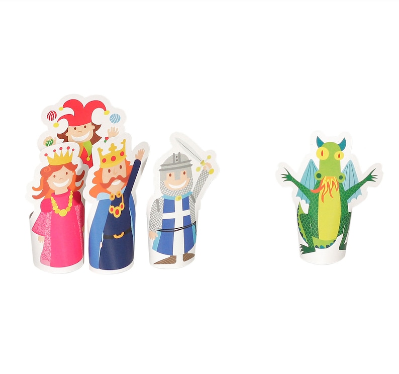 Medieval Paper Finger Puppets PRINTABLE PDF Toy DIY Craft - Etsy