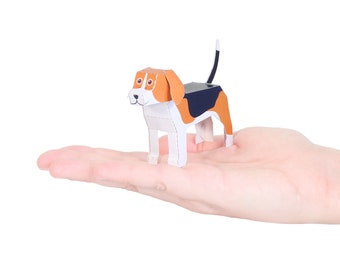 Postal artesanal de papel BEAGLE — Para MONTAR