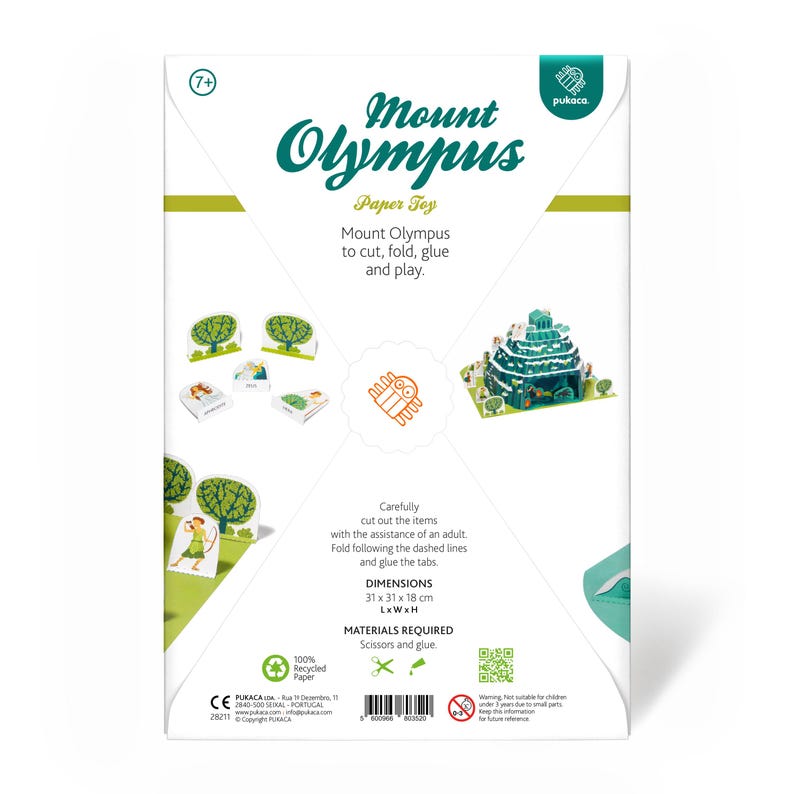 Juguete de papel del Monte Olimpo: Kit de manualidades para crear dioses griegos. imagen 10