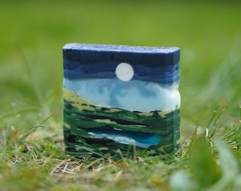 Artistic Landscape Oil Painting Soap, Cold Process Scenery Bar, Unique Nature Inspired Gift