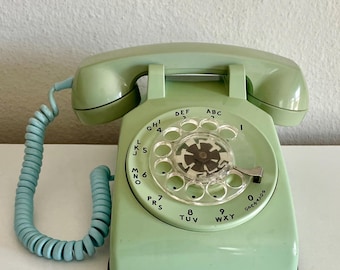 Working Rotary Phone Seafoam Green Blue Western Electric Rotary Dial Telephone