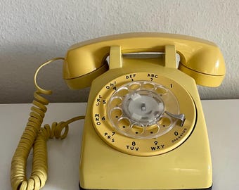 Working Rotary Phone Yellow Western Electric Telephone