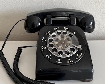Working Black Rotary Phone Western Electric Telephone